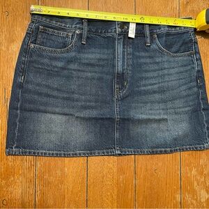 Summer Essential Madewell Dark Blue Denim Mini Skirt
